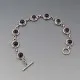 Amethyst and Silver Disc Bracelet