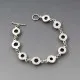Amethyst and Silver Disc Bracelet