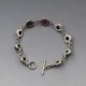 Amethyst and Silver Disc Bracelet