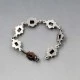 Labradorite Art Deco Style Silver Bracelet