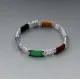 Multi Gem Oriental Style Silver Bracelet