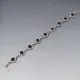  Amethyst Gemstone and Silver Link Bracelet