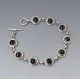  Amethyst Gemstone and Silver Link Bracelet