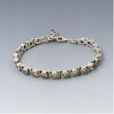 Citrine Gemstone and Sterling Silver Bracelet