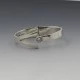 Mexico Solid Sterling Silver and Crystal Bangle