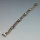 Decorative Silver Cabochon Chain Bracelet