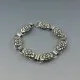 Danish 830 Silver Flower Design Bracelet