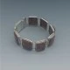 Pietersite and  Silver  Modernist Link Bracelet