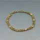 Fire Opal and Gold Vermeil Link Bracelet