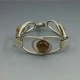 Tigers Eye and 835 Silver Ovals Bracelet