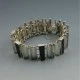 Black Onyx and Sterling Silver Art Deco  Bracelet