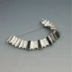 Black Onyx and Sterling Silver Art Deco  Bracelet
