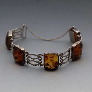 Einer Berhard Fehrn Baltic Amber Panel Bracelet