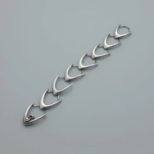 Arne Johansen Denmark Silver Boomerang Bracelet
