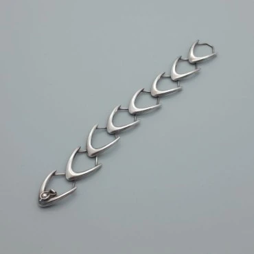 Arne Johansen Denmark Silver Boomerang Necklace