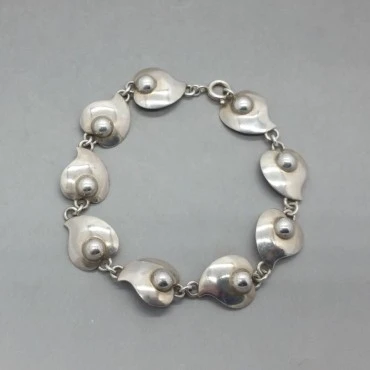 Carl Ove Frydensberg Modernist Silver Link Bracelet