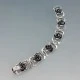 Chunky 1070's Sterling Silver Roses Link Bracelet