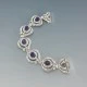 TEKA  Chunky Silver and Amethyst Bracelet