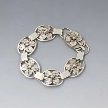 Soren Georg Kjeldsen Silver Swirl Bracelet