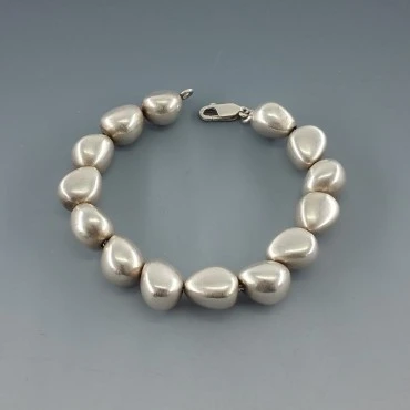 Norwegian Sterling Silver Bead Bracelet