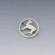Sterling Silver Deer in Circle Brooch