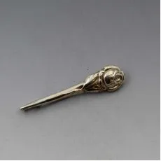 Danish 830 Silver Rose Brooch