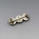Danish 830 Silver Triple Flower Bar Brooch