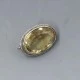 Oval Citrine and Silver Brooch
