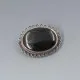 Black Onyx Oval Silver Brooch