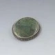 Moss Agate and Sterling Silver Brooch