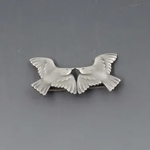 Rare Georg Jensen SilverTwo Swallows Brooch #316