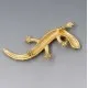 Gold Tone Lizard Brooch