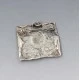 Square Silver Decorative Brooch Birmingham 1973