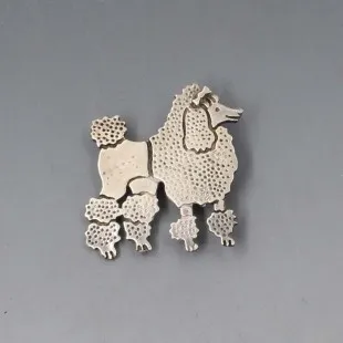 Jane Watling Silver Poodle Brooch