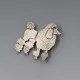 Jane Watling Silver Poodle Brooch