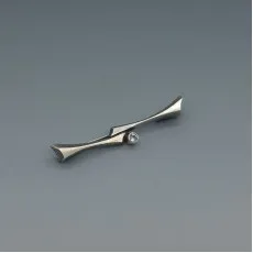 Sten and Laine Rock Crystal Silver Brooch