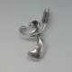  Folmere Denmark Silver Curled Leaf Brooch 