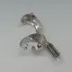  Folmere Denmark Silver Curled Leaf Brooch