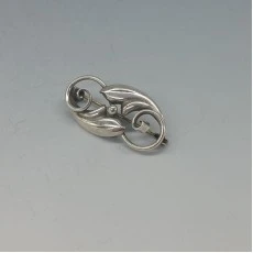 John Lauritzen Denmark Silver Floral  Brooch