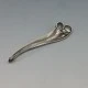 Sten and Laine Rock Crystal Silver Curve Brooch