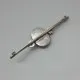 Oval Blue Chalcedony Sterling Silver Brooch