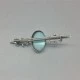 Aqua Chalcedony Art Deco Style Brooch