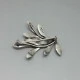 Rare Signed Bernard Instone 1979 Leaf Spray Brooch in Sterling Silver
