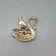 Sparkling Diamante Crystal Swan Brooch