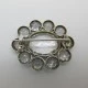Vintage Crystal and Silver Flower Brooch