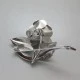 Ecco Sterling Silver Rose Vintage Brooch UK