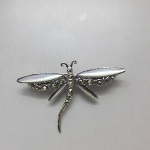 Dragonfly Mother of Pearl Brooch