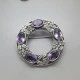 Bernard Instone Style Amethyst  and Silver Brooch 
