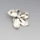 Anton Michelsen Large Silver Flower Brooch