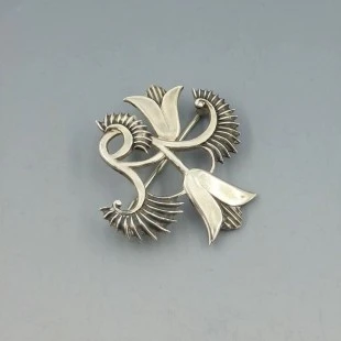 Geoffrey Bellamy for Ivan Tarratt Silver Flower Brooch